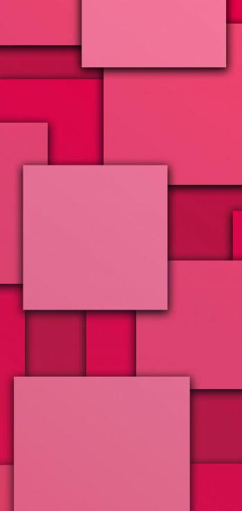 Обои 720x1520 квадраты, абстракция, розовый