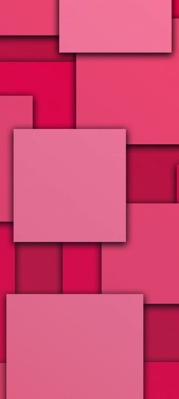 Обои 720x1600 квадраты, абстракция, розовый