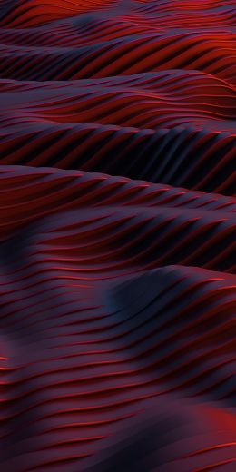 abstraction, red, waves Wallpaper 720x1440