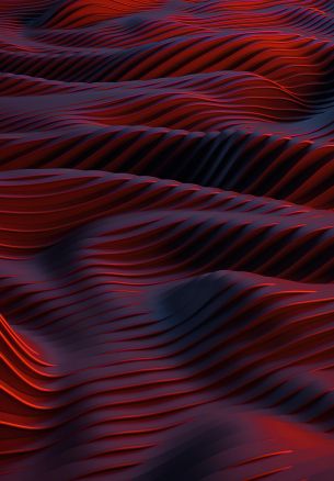 abstraction, red, waves Wallpaper 1640x2360