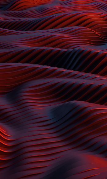 abstraction, red, waves Wallpaper 1200x2000