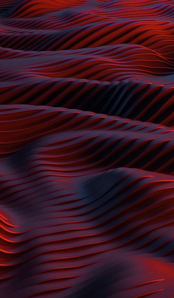 abstraction, red, waves Wallpaper 600x1024