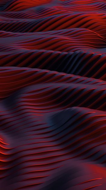 abstraction, red, waves Wallpaper 750x1334
