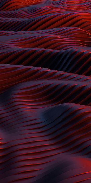 abstraction, red, waves Wallpaper 720x1440