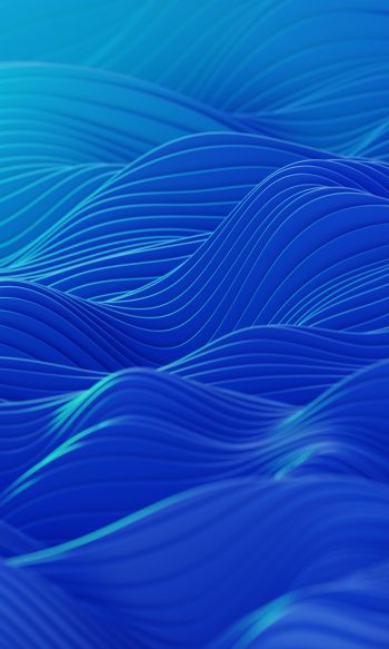 abstraction, waves, blue Wallpaper 1200x2000