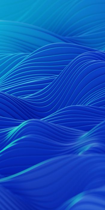 abstraction, waves, blue Wallpaper 720x1440
