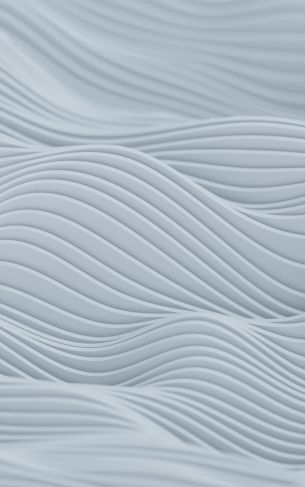 abstraction, waves, white Wallpaper 1752x2800