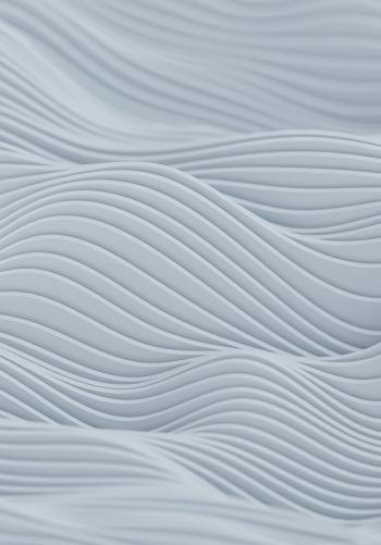 abstraction, waves, white Wallpaper 1668x2388