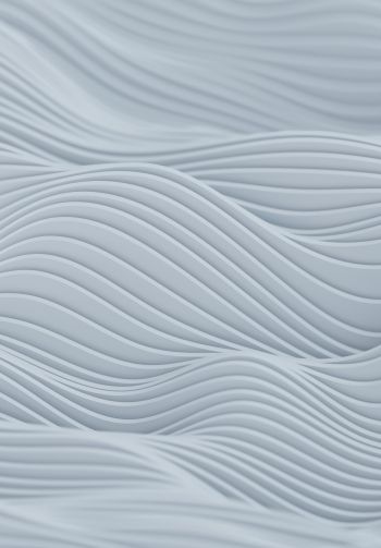 abstraction, waves, white Wallpaper 1640x2360