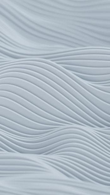 abstraction, waves, white Wallpaper 640x1136