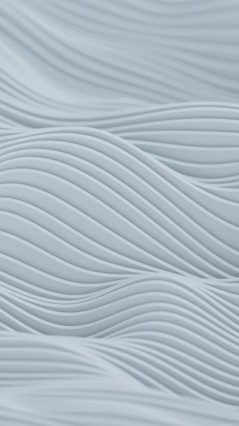Обои 1440x2560 абстракция, волны, белый