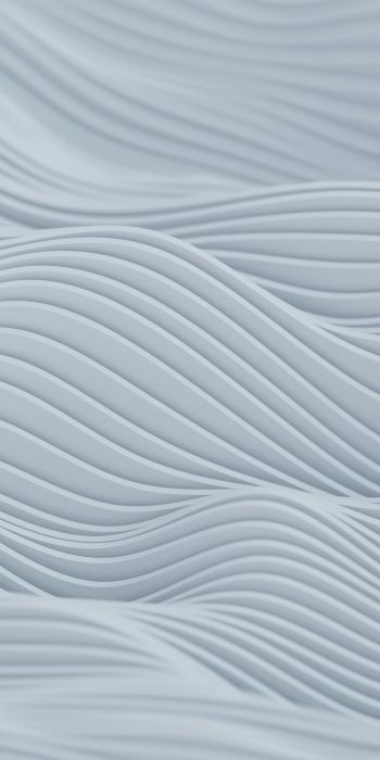 abstraction, waves, white Wallpaper 720x1440