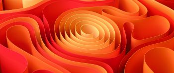 abstraction, spiral, orange Wallpaper 2560x1080