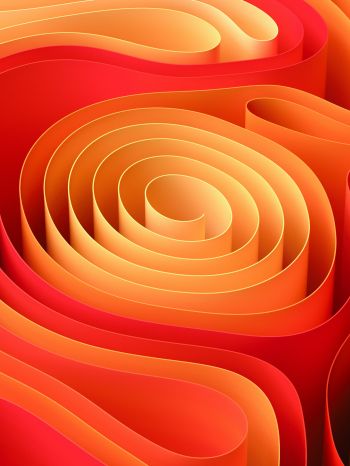 abstraction, spiral, orange Wallpaper 1620x2160