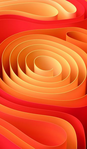 abstraction, spiral, orange Wallpaper 600x1024