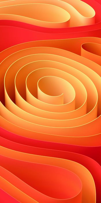 abstraction, spiral, orange Wallpaper 720x1440
