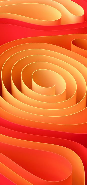abstraction, spiral, orange Wallpaper 720x1520