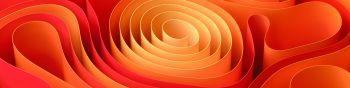 abstraction, spiral, orange Wallpaper 1590x400