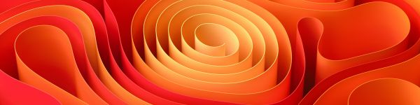 abstraction, spiral, orange Wallpaper 1590x400