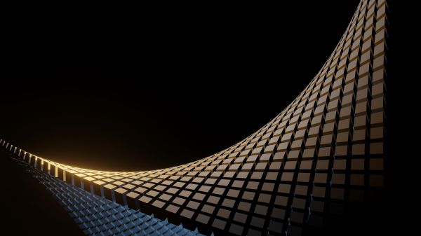 3D, abstraction, on black background Wallpaper 2560x1440