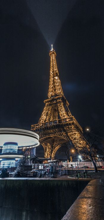 Eiffel Tower, Paris, France Wallpaper 1440x3040