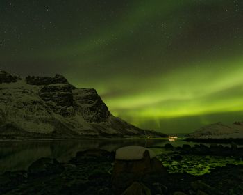 northern lights, night, green Wallpaper 1280x1024