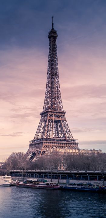 Обои 1080x2220 Эйфелева башня, Париж, Франция