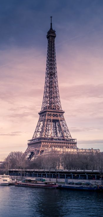 Eiffel Tower, Paris, France Wallpaper 1080x2280