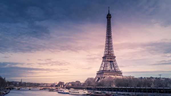 Обои 1280x720 Эйфелева башня, Париж, Франция