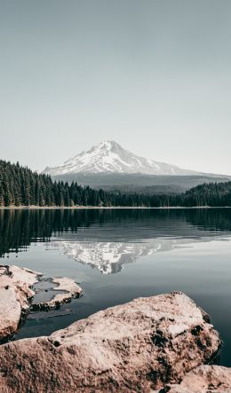 Mount Trillium, landscape, lake Wallpaper 600x1024