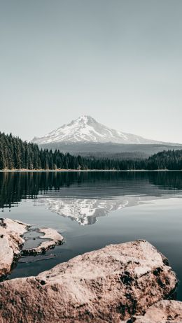 Mount Trillium, landscape, lake Wallpaper 720x1280