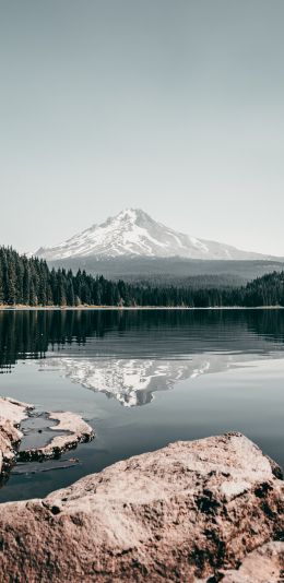 Mount Trillium, landscape, lake Wallpaper 1080x2220