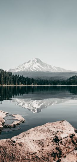 Mount Trillium, landscape, lake Wallpaper 720x1520