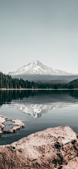 Mount Trillium, landscape, lake Wallpaper 1080x2340