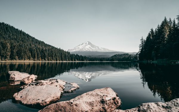 Mount Trillium, landscape, lake Wallpaper 1920x1200