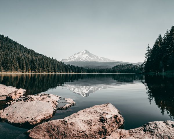 Mount Trillium, landscape, lake Wallpaper 1280x1024