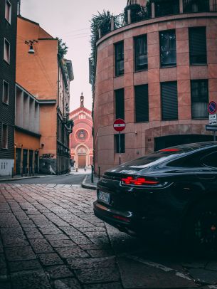 Porsche Panamera, Milan, street Wallpaper 1668x2224