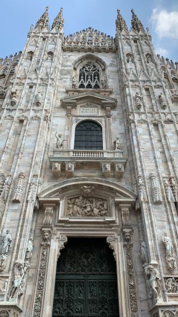 Обои 750x1334 Пьяцца-дель-Дуомо, собор, Милан