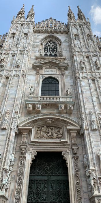 Piazza del Duomo, cathedral, Milan Wallpaper 720x1440