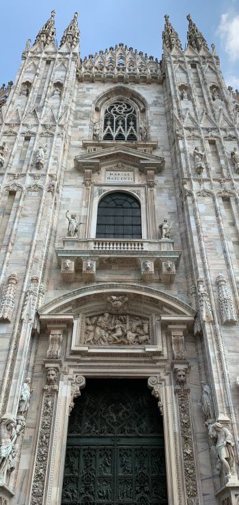 Обои 1440x3040 Пьяцца-дель-Дуомо, собор, Милан