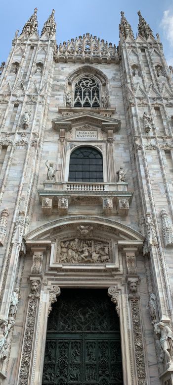 Piazza del Duomo, cathedral, Milan Wallpaper 720x1600
