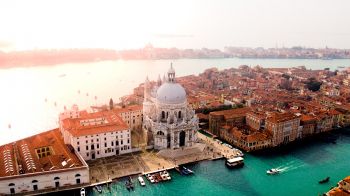 Обои 2560x1440 Венеция, вид с высоты птичьего полета, Италия