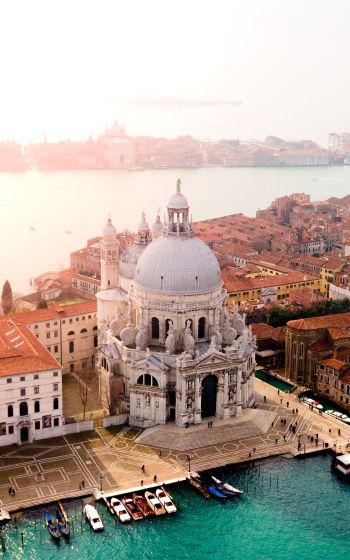 Venice, bird's eye view, Italy Wallpaper 800x1280