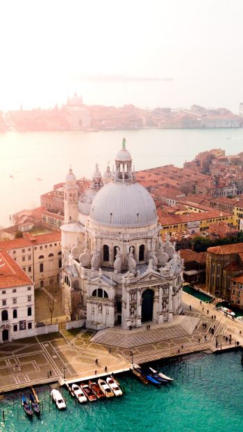 Обои 640x1136 Венеция, вид с высоты птичьего полета, Италия