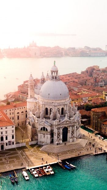 Обои 1080x1920 Венеция, вид с высоты птичьего полета, Италия