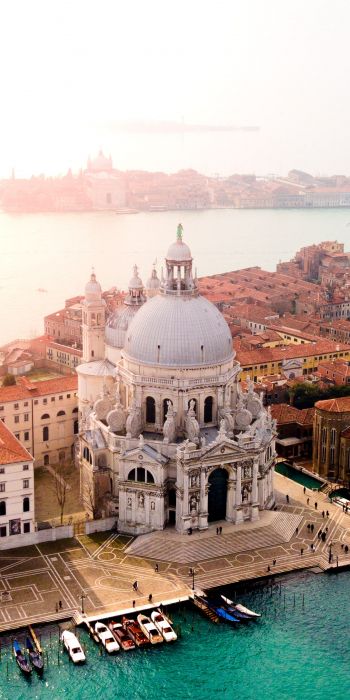 Обои 720x1440 Венеция, вид с высоты птичьего полета, Италия