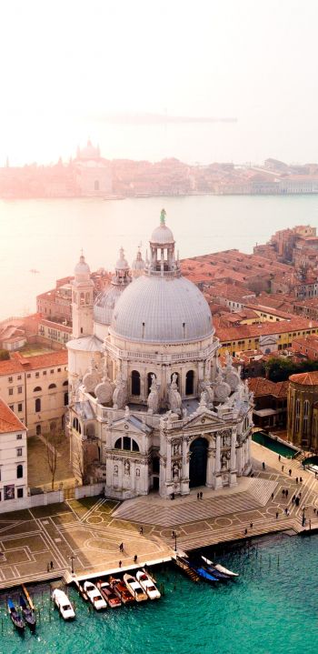 Обои 1080x2220 Венеция, вид с высоты птичьего полета, Италия