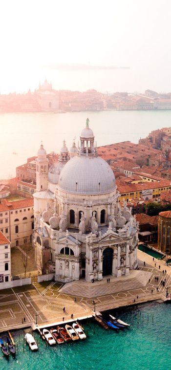 Venice, bird's eye view, Italy Wallpaper 828x1792