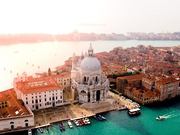 Venice, bird's eye view, Italy Wallpaper 1024x768