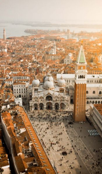 Venice, Italy, bird's eye view Wallpaper 600x1024